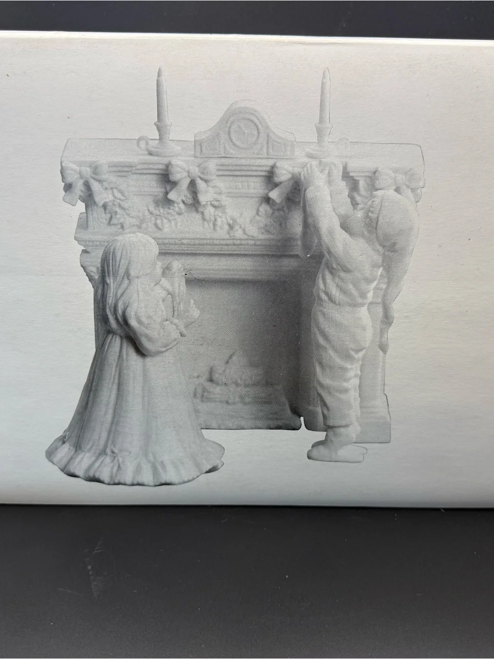 Department 56 White Porcelain Christmas Mantel and Figurines